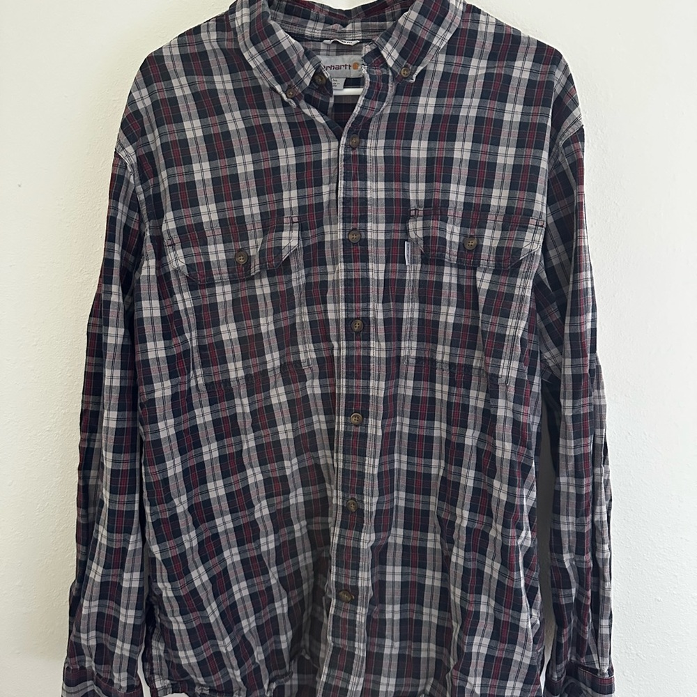 Carhartt Men's Plaid Button-Up Shirt